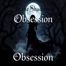A captivating dark romance book cover design for 'In the Shadows of Obsession'