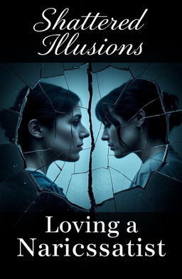 A couple reflected in a shattered mirror, creating a unique and poignant composition