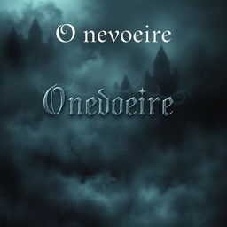 An unsettling and mysterious book cover for 'O nevoeiro', featuring a dense, swirling fog that captivates the viewer with its enigmatic presence