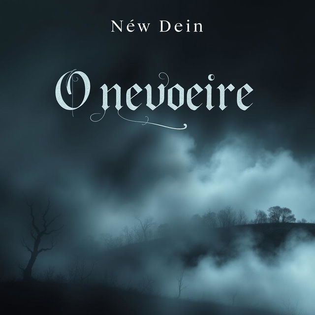 An unsettling and mysterious book cover for 'O nevoeiro', featuring a dense, swirling fog that captivates the viewer with its enigmatic presence