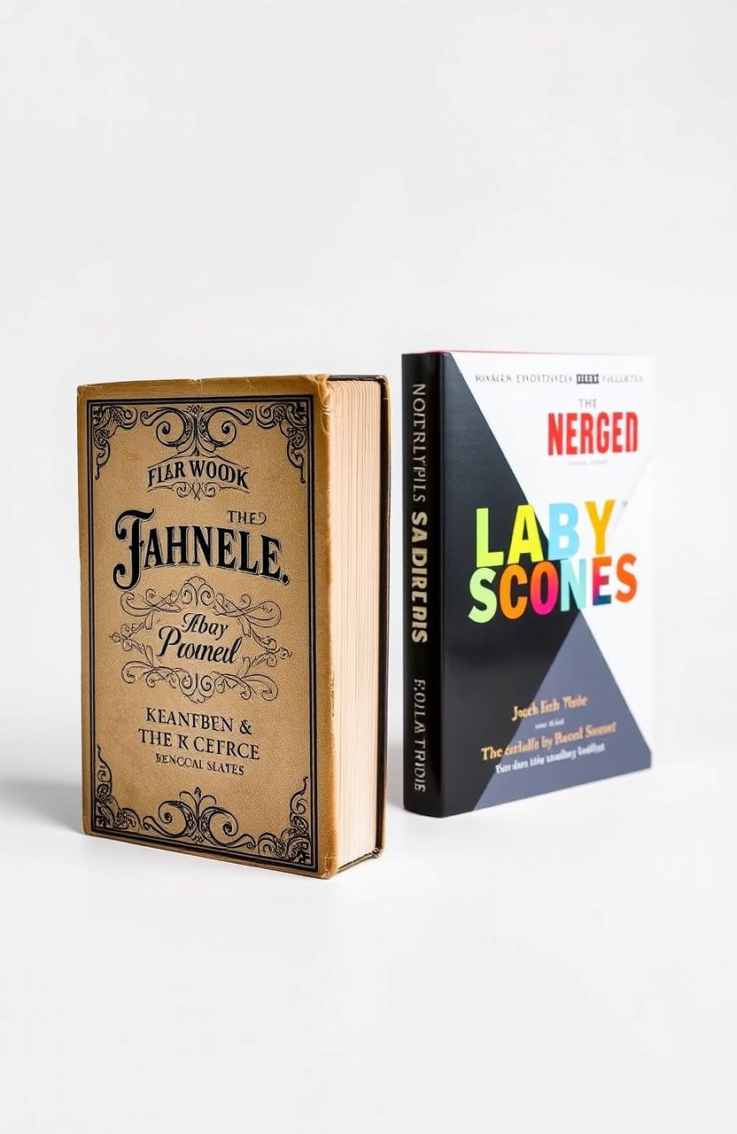 A visually striking image showcasing two book covers side by side for comparison