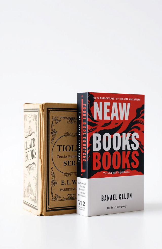 A visually striking image showcasing two book covers side by side for comparison