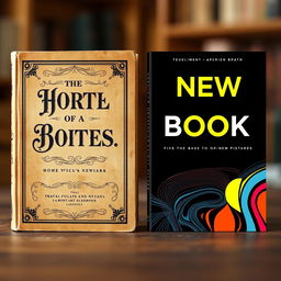A visually engaging image illustrating two book covers side by side for comparison