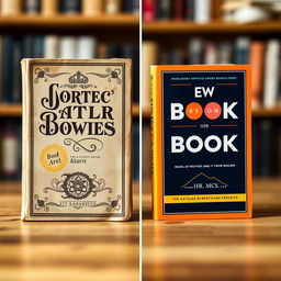 A visually engaging image illustrating two book covers side by side for comparison