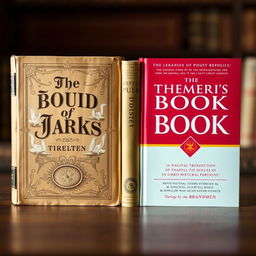 An artistic image depicting two book covers placed side by side for comparison