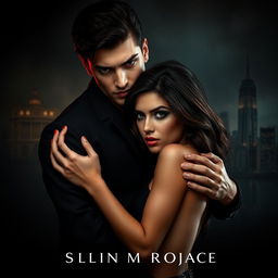 A captivating cover for a dark romance book, featuring an intimidating background that evokes a sense of mystery and allure, fitting for a billionaire CEO theme
