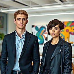 A professional setting featuring Henrique, a reserved 27-year-old CEO of a technology company