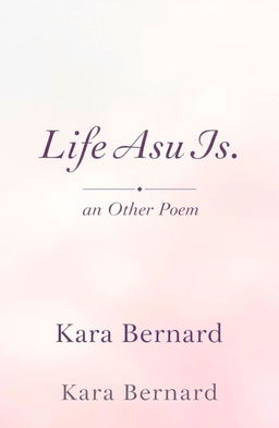 A simple and aesthetically pleasing book cover featuring a soft design in pastel colors