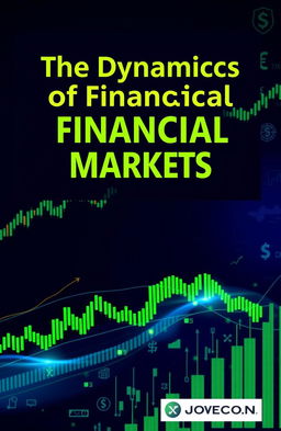 Create a visually stunning cover for a financial market book titled 'The Dynamics of Financial Markets'