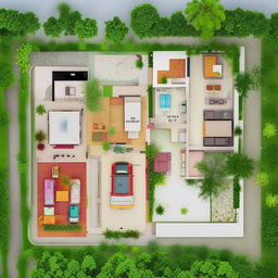 Draw a floor plan of a 1580 square feet house featuring two car parks, a garden, a drawing area, a guest room, a common washroom, a kitchen, a dining area, a master bedroom with an attached washroom, and a utility area.