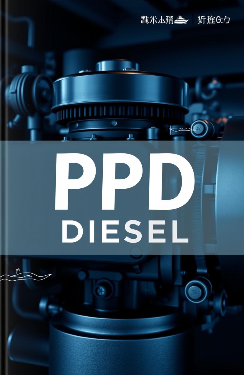 A cover page design for 'PPD' (Power Plant Diesel) focusing on marine engineering