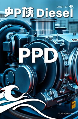 A cover page design for 'PPD' (Power Plant Diesel) focusing on marine engineering