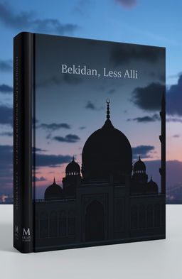 A striking book cover featuring a black mosque with intricate architectural details