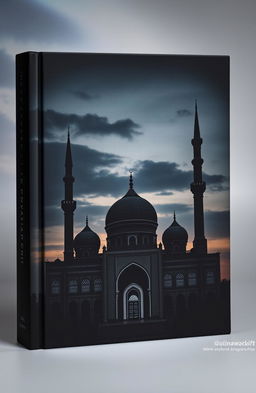 A striking book cover featuring a black mosque with intricate architectural details