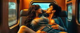 A sensual depiction of Nushrat Bharucha as a 20-year-old young woman in a tight denim skirt, radiating vibrant youthfulness