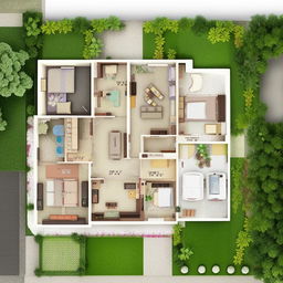 Design a floor plan for a plot with 30 feet width and 52 feet depth, house should include two car parking spaces, drawing area, guest room, common washroom, a kitchen, dining area, master bedroom with attached washroom and a utility area.