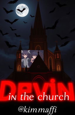 A large, majestic church at night, illuminated by moonlight