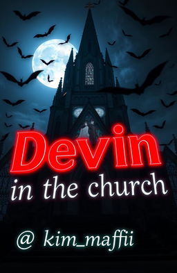 A large, majestic church at night, illuminated by moonlight