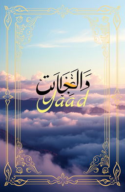 An elegant and artistic book cover design for an Urdu book titled 'Yaad'