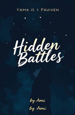 A captivating book cover design for a Wattpad story titled "Hidden Battles" by by Ami