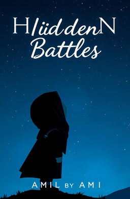 A striking book cover design for a Wattpad story titled 'Hidden Battles' by Ami