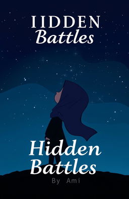 A striking book cover design for a Wattpad story titled 'Hidden Battles' by Ami