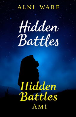 A striking book cover design for a Wattpad story titled 'Hidden Battles' by Ami