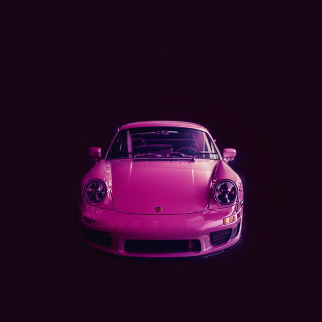 A midnight purple Porsche 911 captured with a 200mm lens under soft lighting.