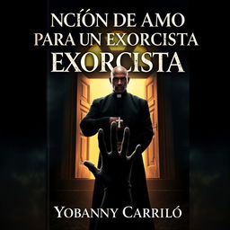 A gripping book cover design for 'CANCIÓN DE AMOR PARA UN EXORCISTA'