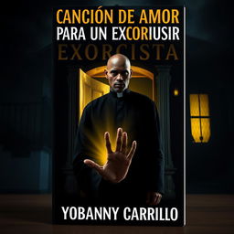 A compelling book cover for 'CANCIÓN DE AMOR PARA UN EXORCISTA'