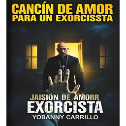 A compelling book cover for 'CANCIÓN DE AMOR PARA UN EXORCISTA'