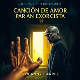 A compelling book cover for 'CANCIÓN DE AMOR PARA UN EXORCISTA'
