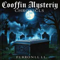A captivating book cover for the suspense horror fantasy novel titled 'Coffin Mystery Chronicles'