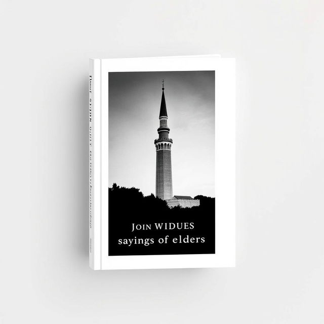 A stylish and minimal black and white book cover that features three images: the ancient Agora of Athens as the first picture, the minaret of Jondy Shapor University in Iran as the second, and the statue of Le Penseur (The Thinker) as the third