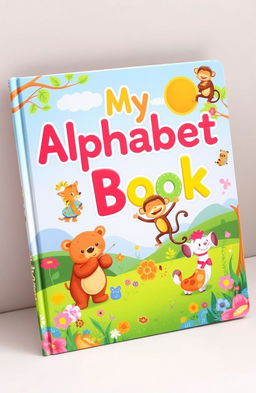 A beautifully illustrated children's alphabet book cover featuring whimsical animals, vibrant colors, and each letter A to Z represented by a unique character or object