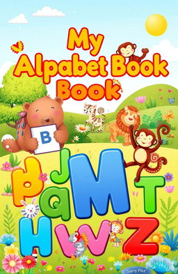 A beautifully illustrated children's alphabet book cover featuring whimsical animals, vibrant colors, and each letter A to Z represented by a unique character or object