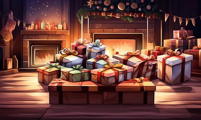 Digital art thumbnail featuring a pile of gift boxes with a 'Subscribe' button ornament hanging from a Christmas tree.