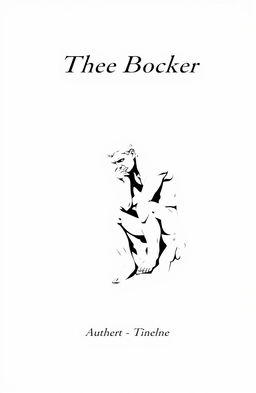 A minimalistic book cover design featuring a black and white depiction of the famous 'The Thinker' statue by Auguste Rodin