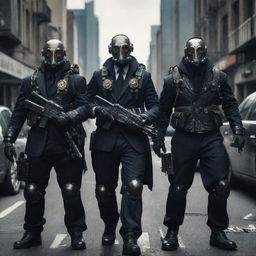 A formidable mechanicpunk mafia, armed with mechanical devices and donned in gear-filled suits. Their presence casts an air of intense intimidation against the backdrop of the noise-filled, machine-loving city.