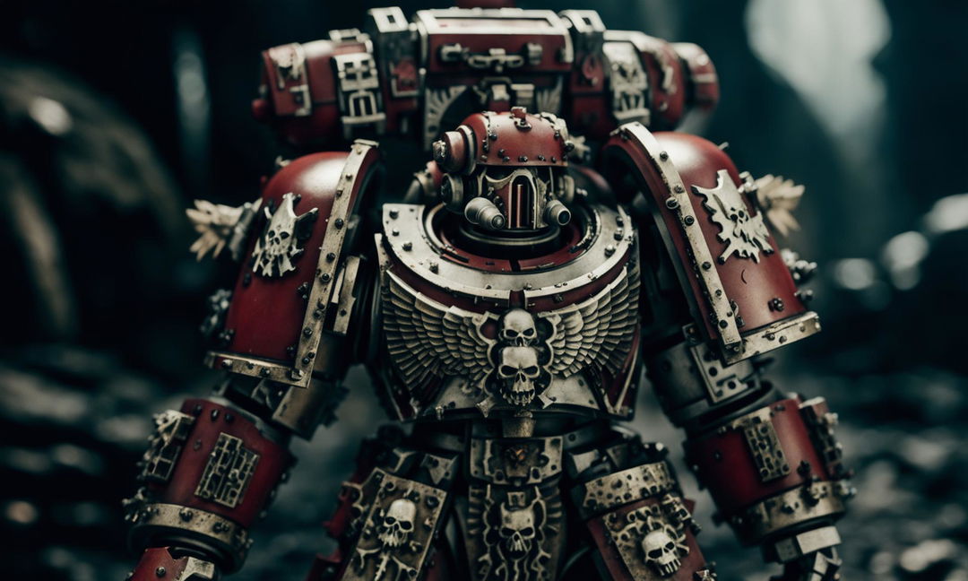 youtube thumbnail pic, warhammer 40k, space marine captain, no text only the image