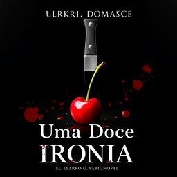 A book cover for a Dark Romance novel titled 'Uma Doce Ironia' prominently displayed in the center