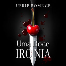 A book cover for a Dark Romance novel titled 'Uma Doce Ironia' prominently displayed in the center