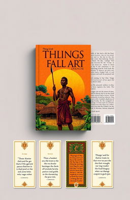A captivating book cover design for the classic novel 'Things Fall Apart' by Chinua Achebe
