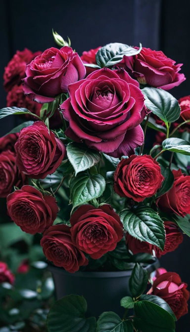 Ethereal Rose Arrangement in Glass Vase