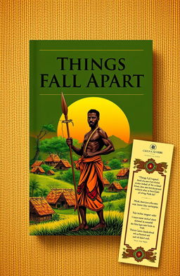 A captivating book cover design for the classic novel 'Things Fall Apart' by Chinua Achebe