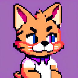 Pixel art profile picture of Garfield with vibrant colors and a simple background.