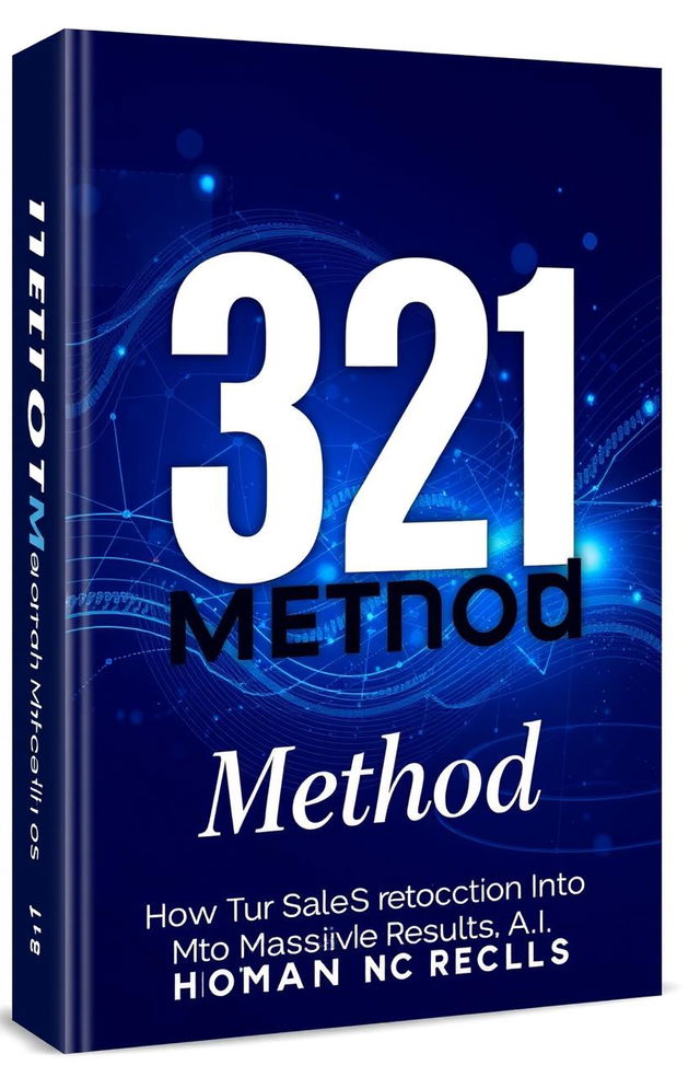 A professional and modern book cover design for a non-fiction business book titled '321 Method'