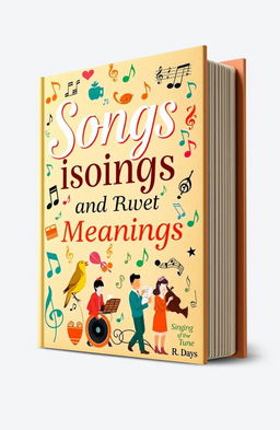 A vibrant and creative book cover design illustrating the theme of idioms related to songs