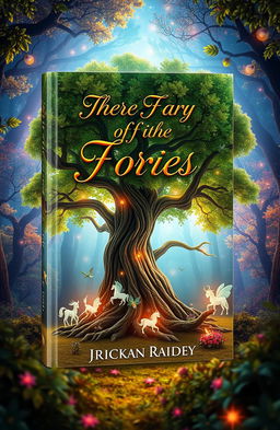 A stunning 3D book cover design featuring a mystical forest background with vibrant colors and ethereal lighting