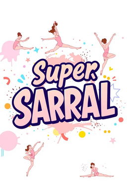 A vibrant and artistic scene featuring the words 'Super Sarah' prominently displayed in a sharp, bold font